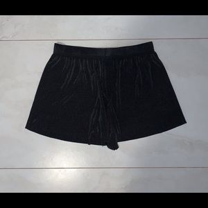 Black Polyester Shorts